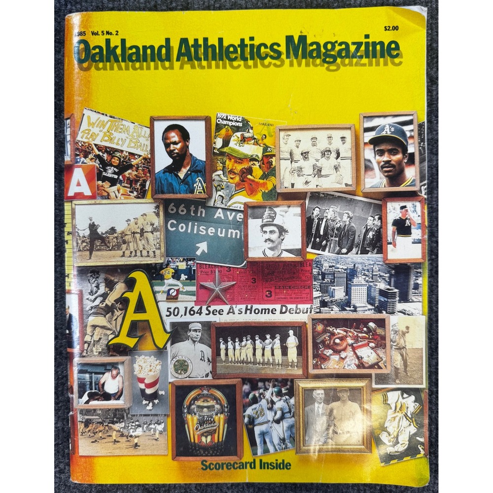 Vintage 1985 Oakland Athletics Magazine Program Scorecard MLB‎ Baseball A's